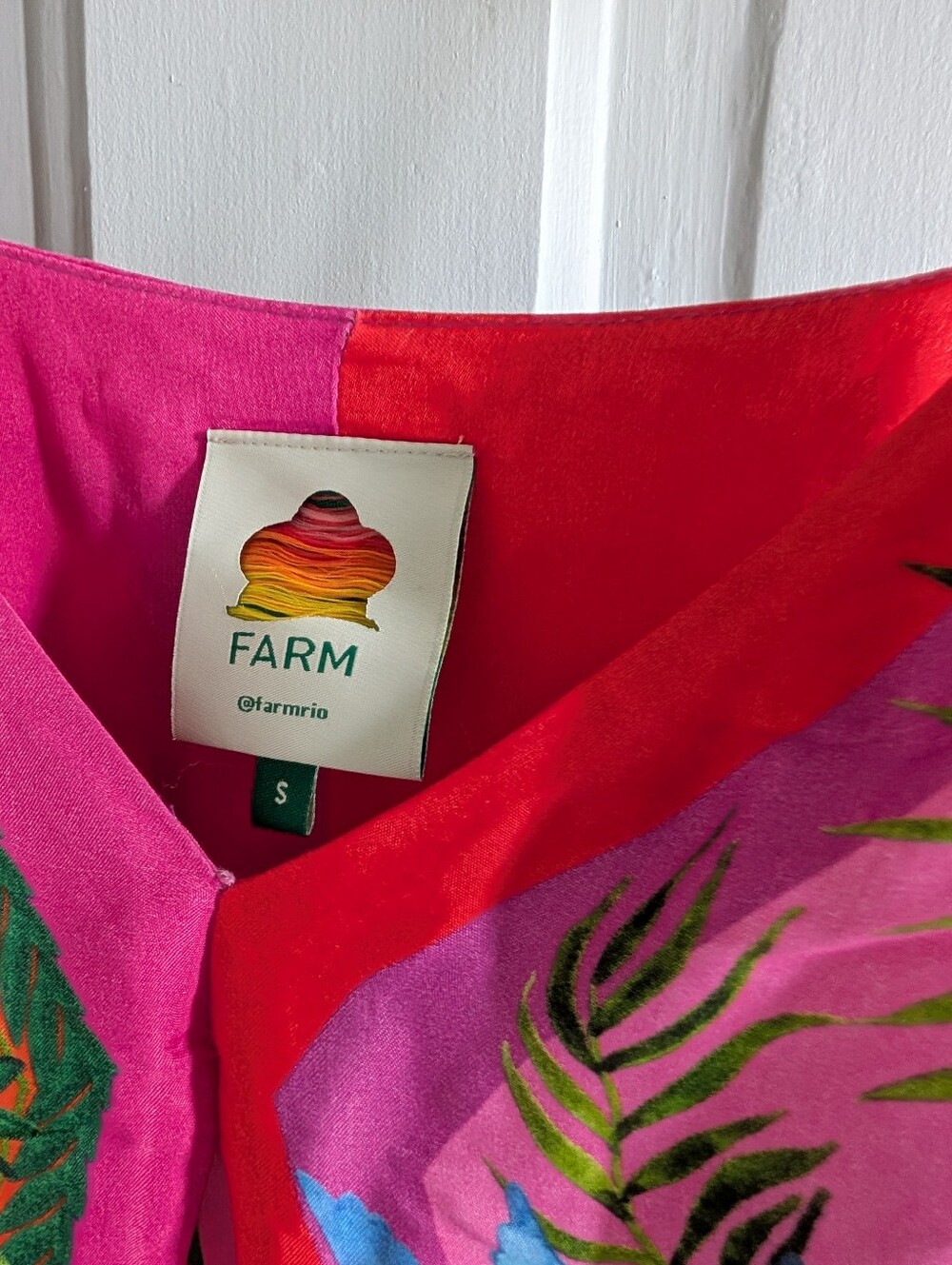 Farm Rio Double Scarves Dress - S Small - Picture 4 of 9
